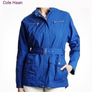 Beautiful Cole Haan blue stylish jacket with zipper front!!